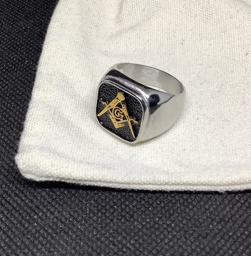Retro men masonic ring - retro, men’s