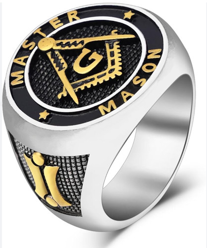 Men master mason ring - master,