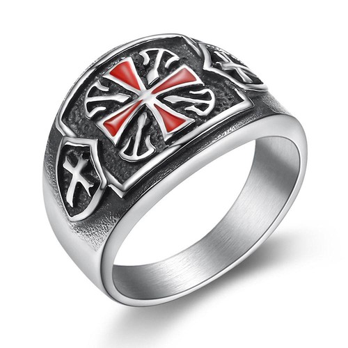 Templar cross ring men - cross,