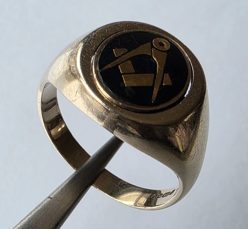 9ct yellow gold masonic - yellow,
