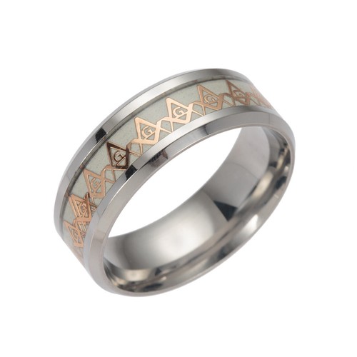 Luminous freemason ring mens - luminous,