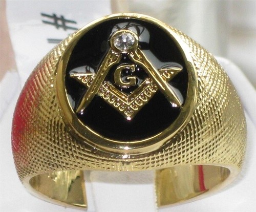 Masonic gold ring onyx signet
