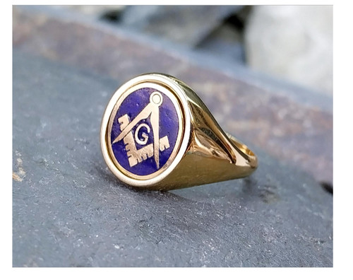9ct gold masonic - swivel,