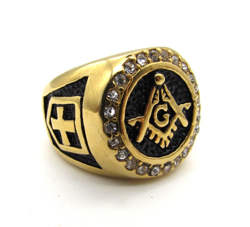 Masonic ring mens - ring, tone
