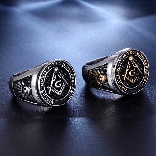 Masonic ring men - ring, stainless