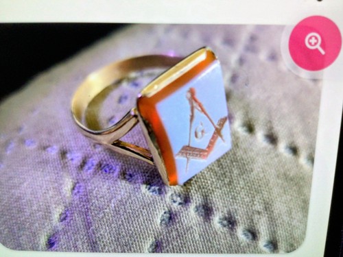 Gold masonic ring - masonic,