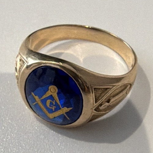 14ct gold masonic craft - 8g,