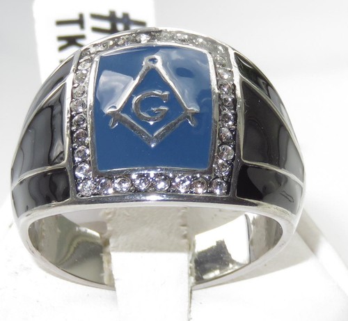 Mes masonic ring blue - , cz