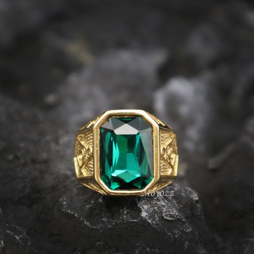 Mens lab created green - lab, emerald