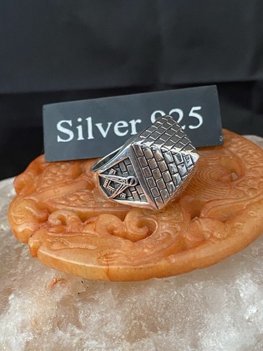 Solid silver masonic - solid, pyramid