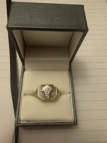 14ct gold masonic ring size - 14ct,