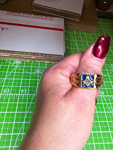 Freemasonry masonic gold tone - masonic,