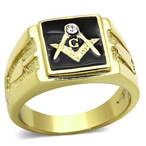 Mens masonic ring gold - mens,