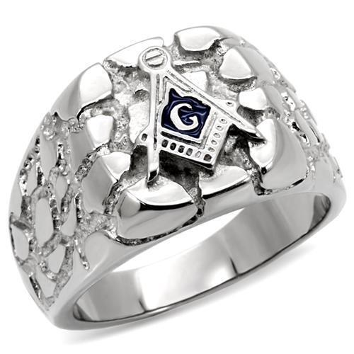Mens masonic ring - , silver