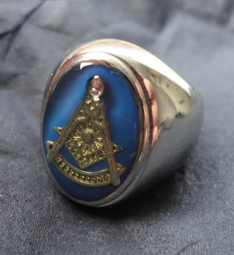 Masonic signet ring silver - masonic,