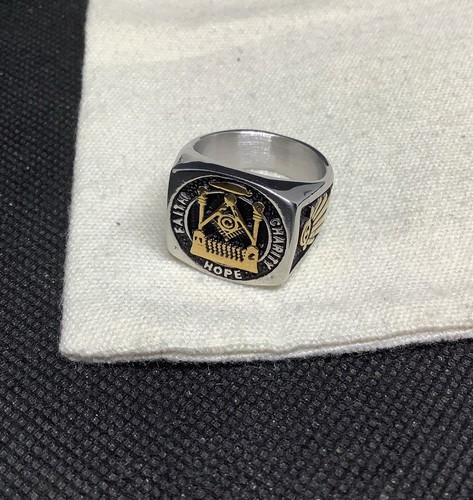 Vintage style masonic ring - vintage,