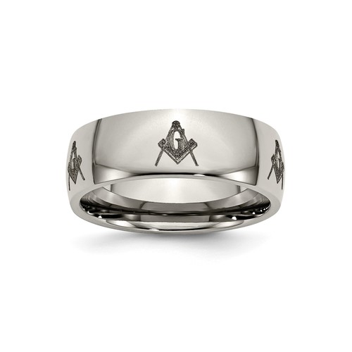Mens 8mm polished titanium - mens,