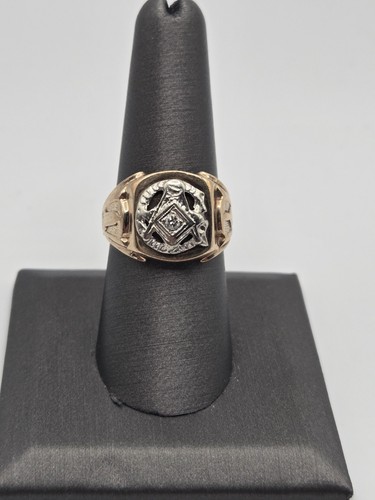 Vintage 10k masonic ring size - vintage,
