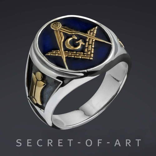 Masonic ring silver 925 - masonic,