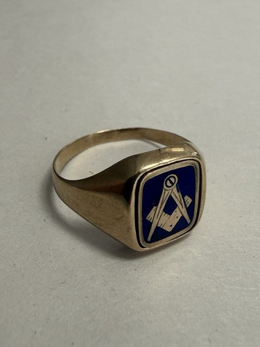 Antique 9ct gold masonic - antique,