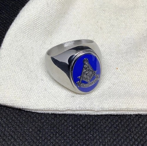 Vintage style masonic - style, ring