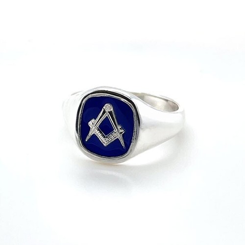 Silver craft square compass - &,