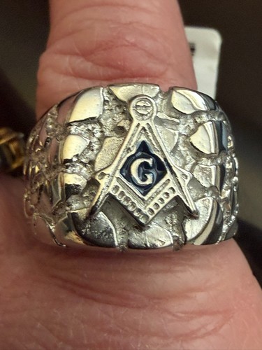 Mens silver masonic - silver,