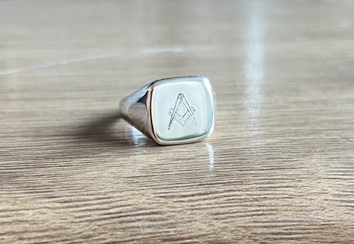 Masonic freemasons signet ring - masonic,